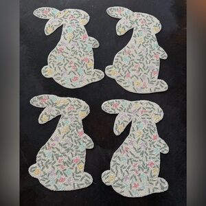 Beaded placemats set of 4 Easter bunny